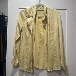 Vintage escada yellow button up
